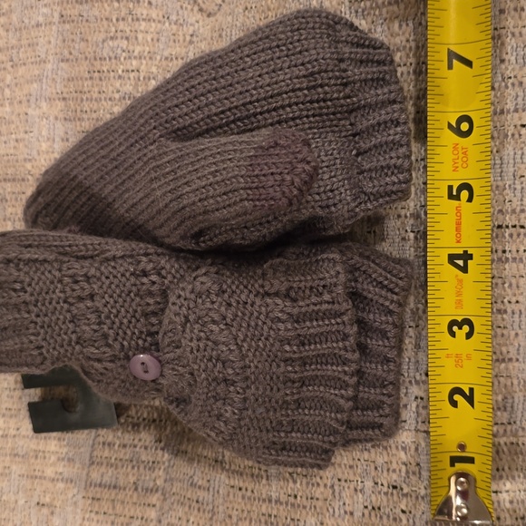 SONOMA BRAND WOMEN'S GRAY FLIP TOP WARM WINTER GLOVES ONE SIZE FITS MOST - Picture 6 of 7